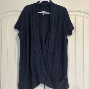 Blue open front cardigan by Croft and Barrow in size 3X